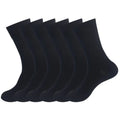 Mid-calf length sports sock in polyester cotton fabric, shown in black colour.