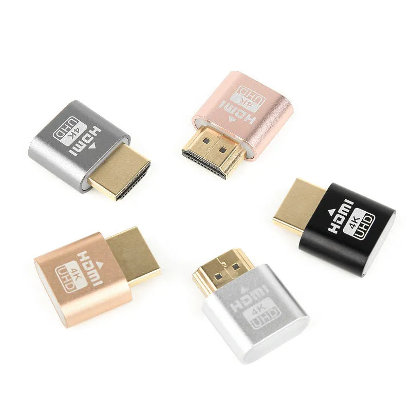 HDMI dummy plug virtual display device with gold interface for graphics card signal simulation