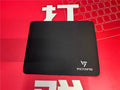 Black rough grain textured gaming mouse pad measuring 270mm by 220mm with a 5mm thick rubber base.
