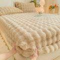 Rabbit plush fitted sheet in ten colours and five sizes, suitable for mattresses within 5-30cm depth