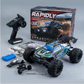 1:24 scale remote control drift car with plastic body, rechargeable battery, semi-proportional steering, four-wheel drive
