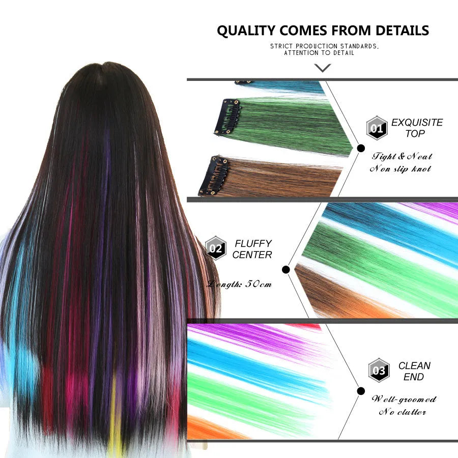 18 inch wig hair extension in multiple colour style options for length and volume enhancement