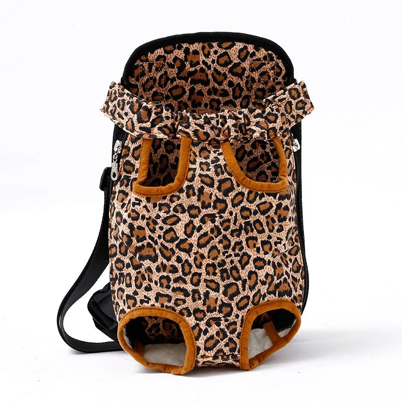 Breathable nylon mesh pet carrier bag in blue with adjustable shoulder straps and side zip