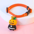 Halloween dog collar decoration with luminous cartoon patterns in four adjustable sizes from 16cm to 56cm