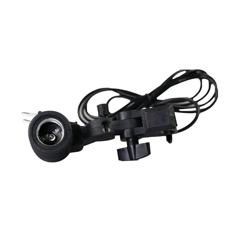 Black nylon universal photography lamp holder with E27 port and long power cords