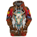 Men's hooded sweatshirt with digital 3D print in polyester fibre, loose fit, available in multiple colours and sizes