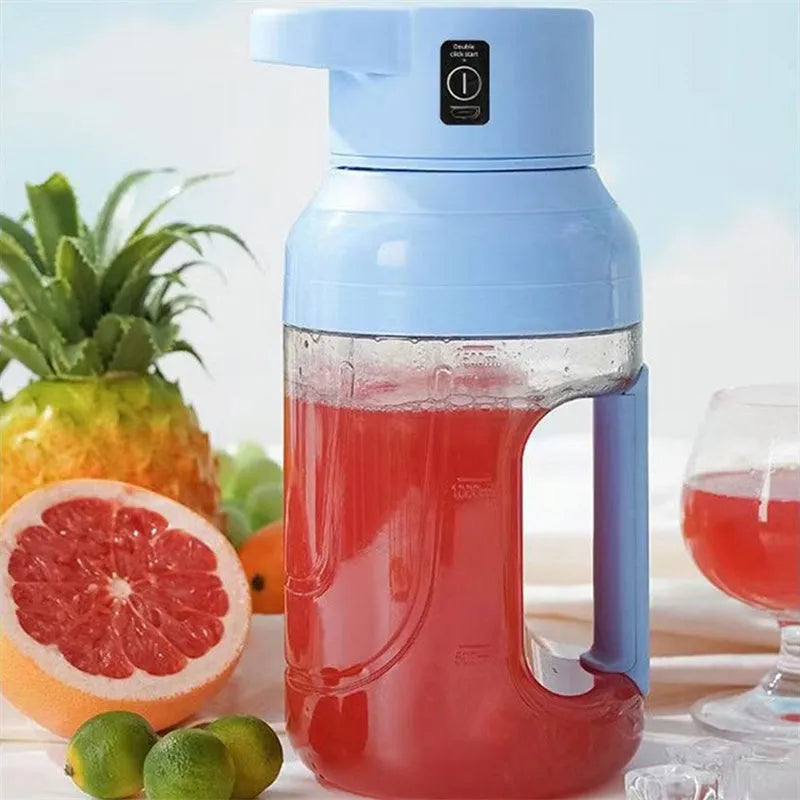 Electric portable juicer with USB charging cable and 1500ml capacity in multiple colour options