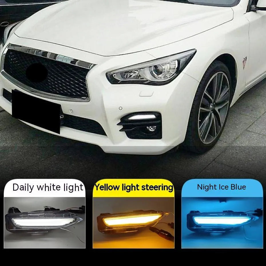 Infiniti Q50 Q70 front bumper LED turn signal and daytime running lamp assembly