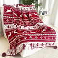Personalised acrylic Christmas blanket with reindeer pattern, size 110x130cm