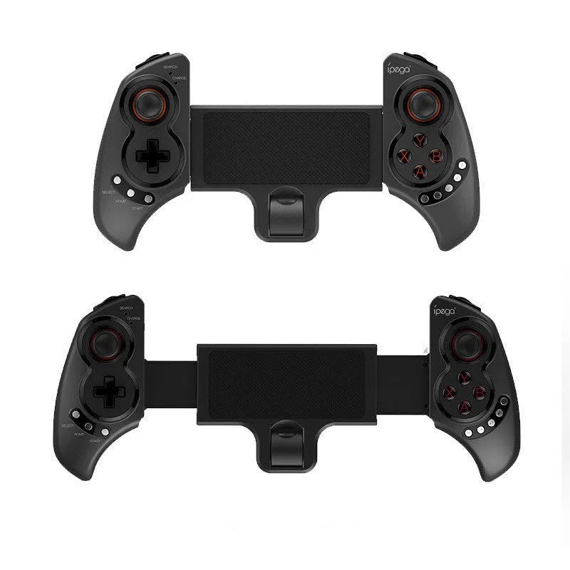 PG-9023 wireless telescopic gaming controller extended with smartphone inserted