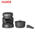 Alocs aluminium outdoor pot set for camping and hiking, supplied as a pot set