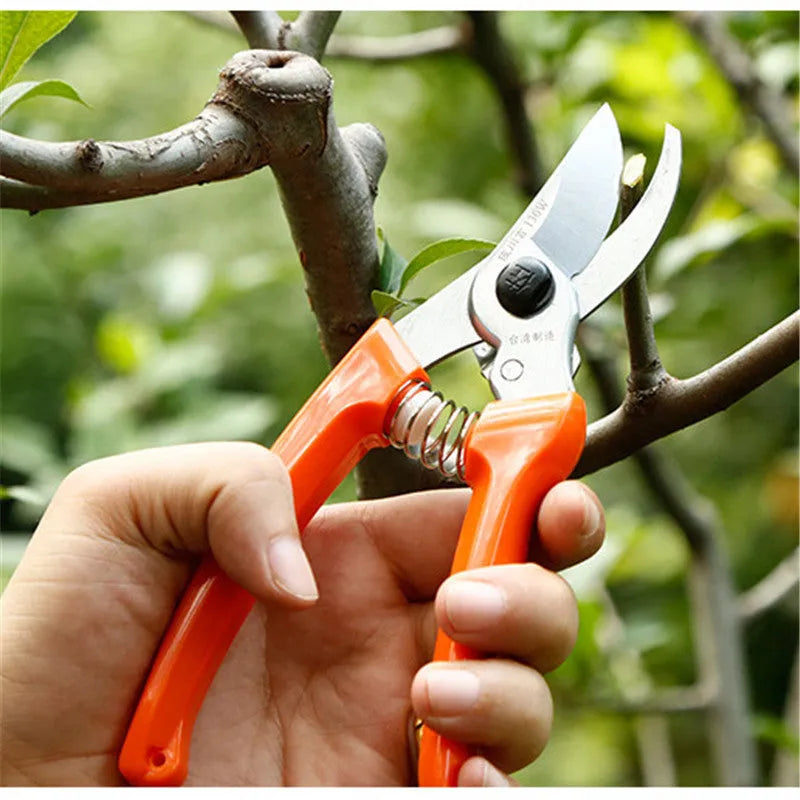 130W pruning shears with SK5 high carbon steel blades for gardening and landscaping