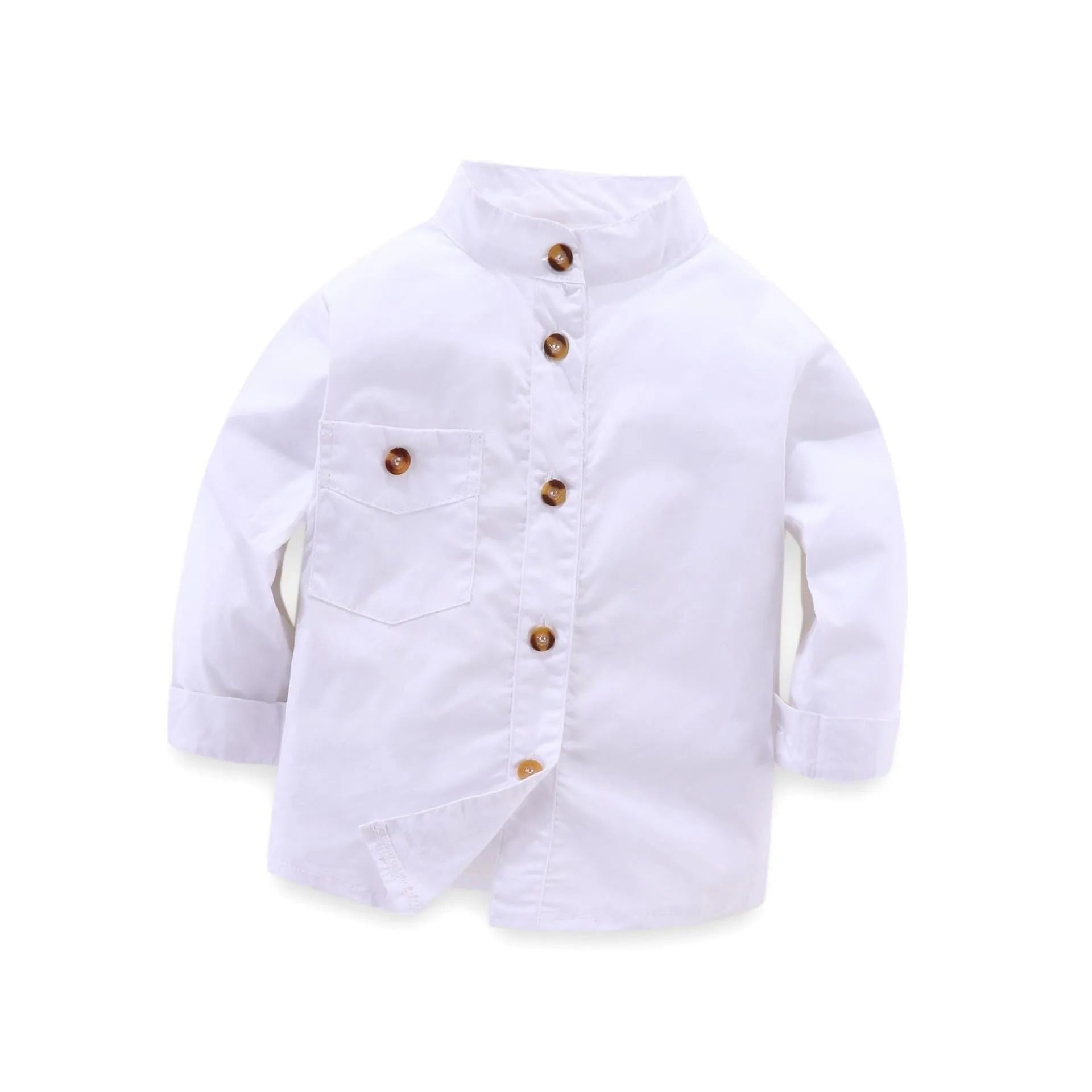 Blue European style boys suit for children, plain design, sizes 90cm to 130cm.