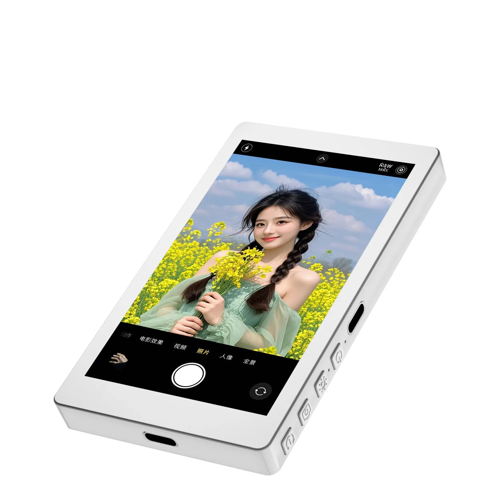X40M Audio Zoom black magnetic mobile phone projector showing rear mount and compact size
