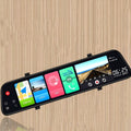 12-inch rearview mirror tachograph with touch screen and dual camera lenses