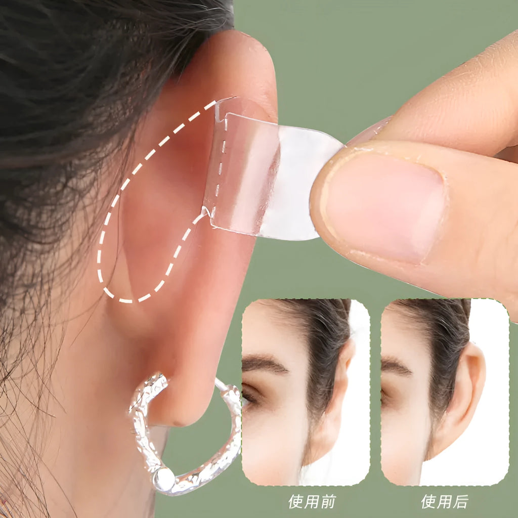 Transparent and frosted disposable TPU ear patches 0.1cm thick for styling