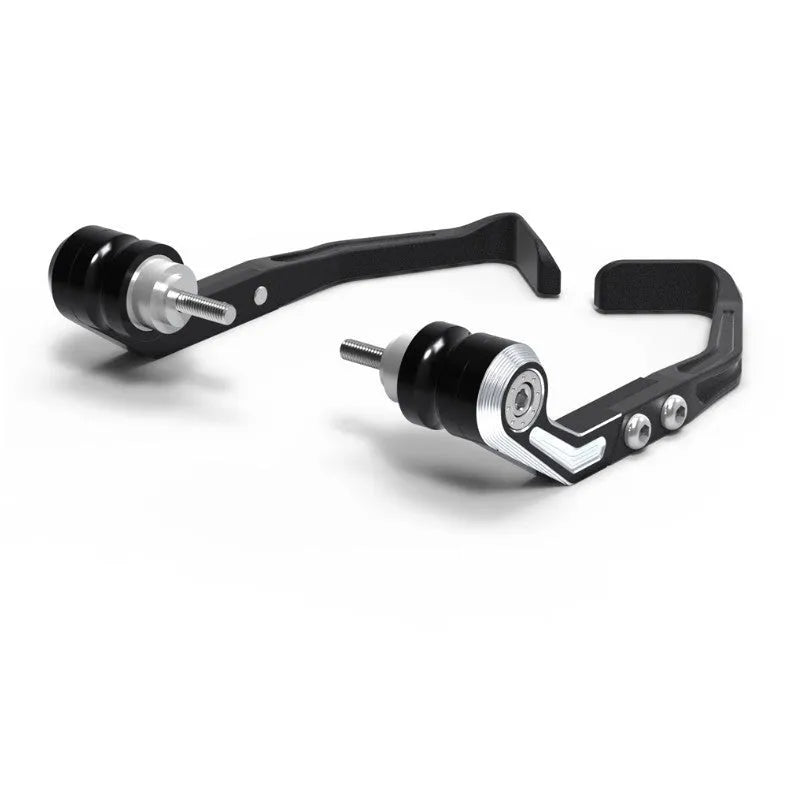 Pair of CNC aluminium bow guard protection pads for Honda CBR650F and CBR650R motorcycles.