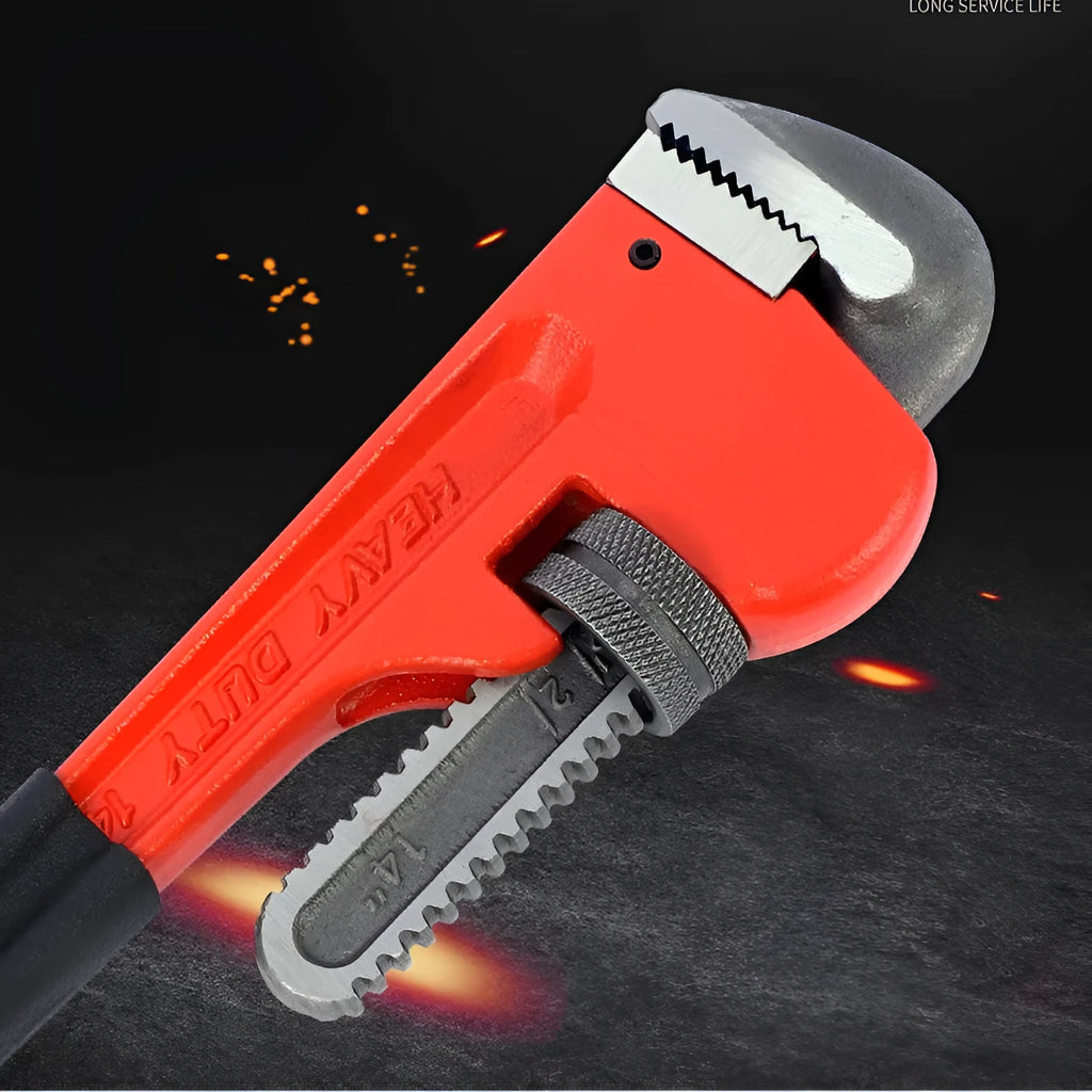 Heavy pipe tongs 45# steel clamps water pipe pliers 8 inch hardware tool
