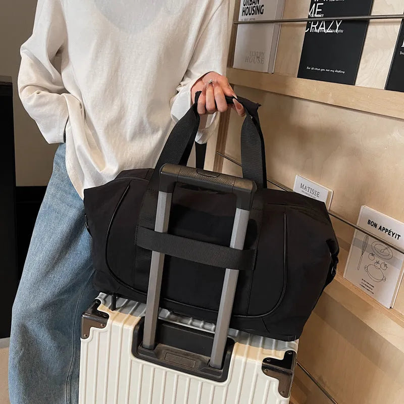 Oxford cloth one shoulder crossbody bag in neutral colour with breathable design for yoga and travel