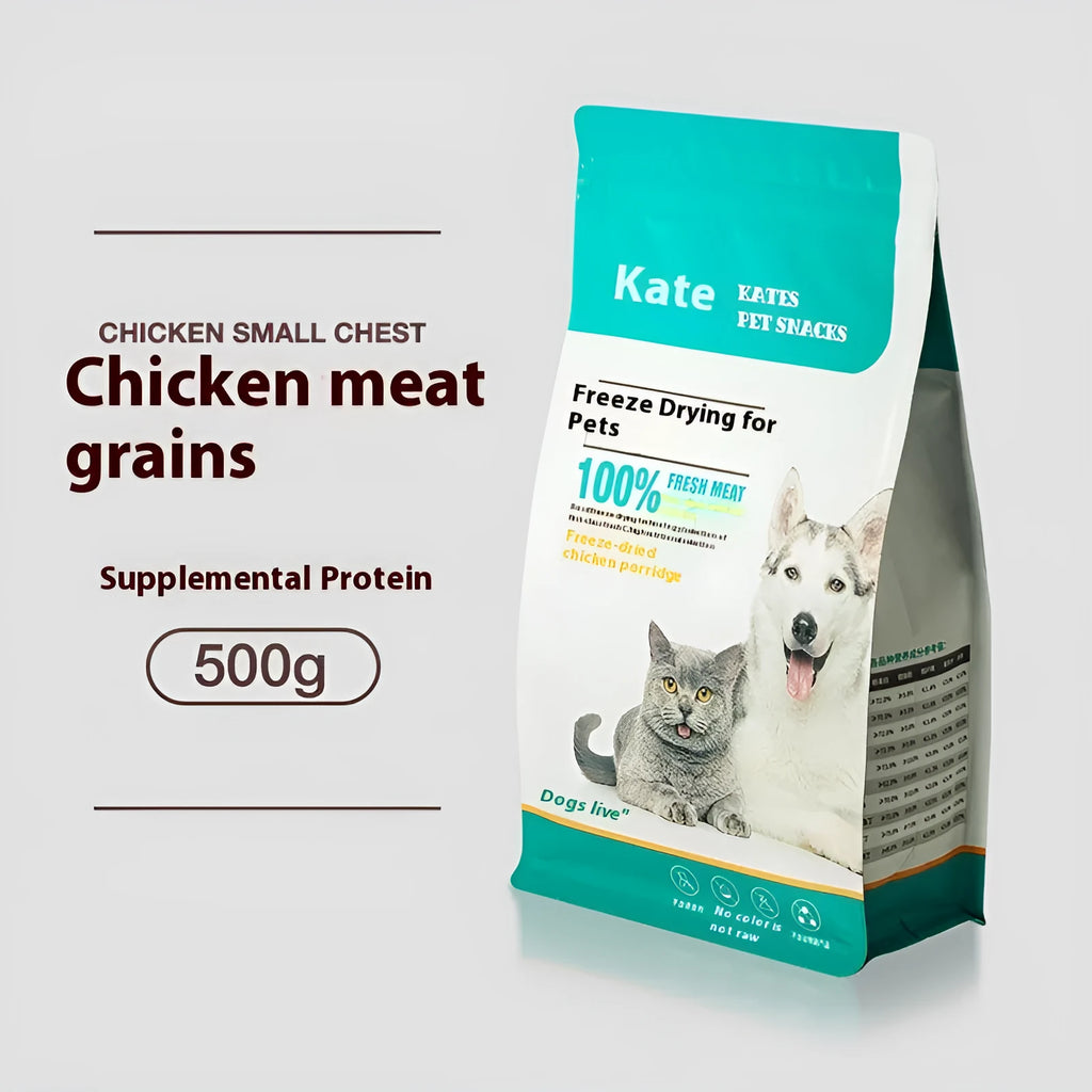 500g bag or can of freeze-dried chicken grain cat treats without shreds
