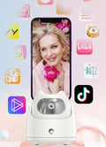 AI face recognition 360-degree rotating camera head for vlog shooting, Q5 Black or Q5 White, with TP-C data cable