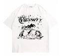 Men's hip hop print t-shirt with retro graphics on polyester fabric in multiple sizes
