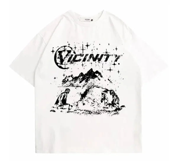 Men's hip hop print t-shirt with retro graphics on polyester fabric in multiple sizes
