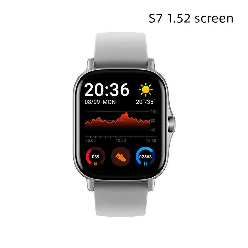 GT20 smartwatch with alloy case and silicone band showing health metrics on 1.75-inch screen