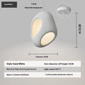 Creative single head retro ceiling light in high density polystyrene, white finish