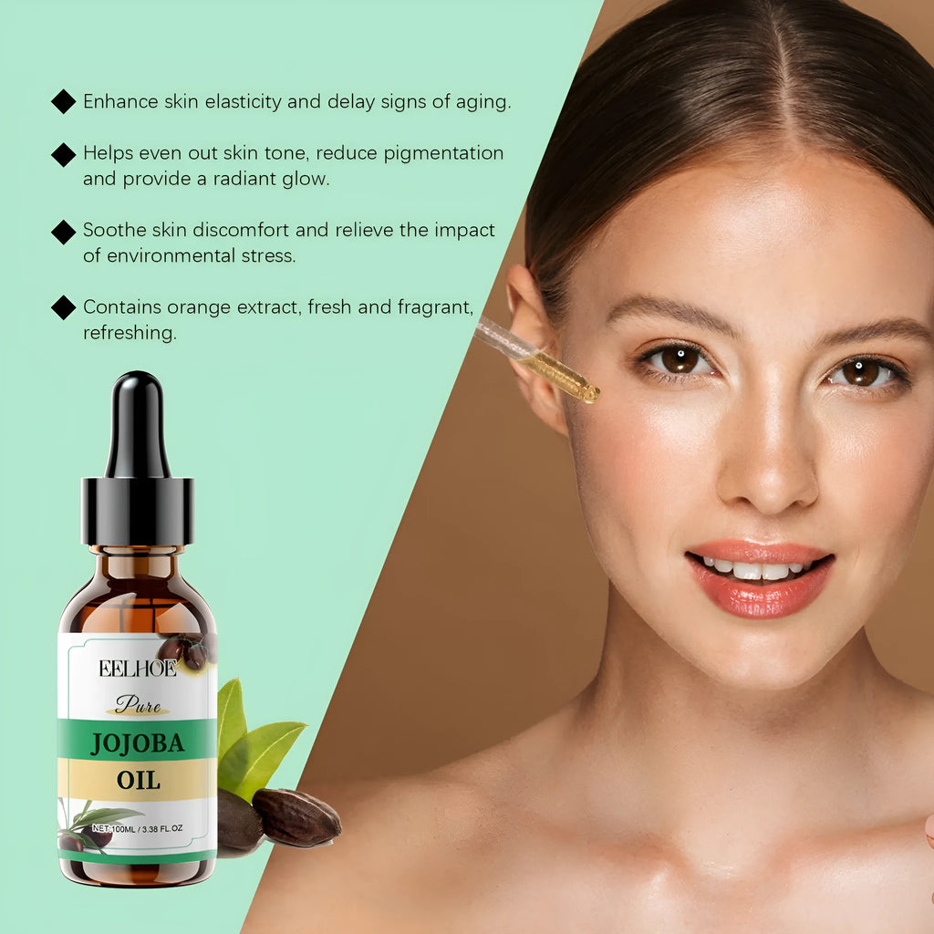 100ml organic jojoba oil facial essential oil bottle with vitamin E
