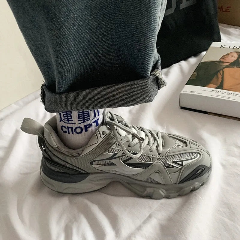 Casual sports shoes in multiple colours with lace-up front, round toe, and rubber sole