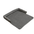 Corduroy pet bed mat with neck pillow, 75cm x 75cm, 900g, in Beige or grey for dogs and cats