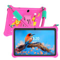 7-inch children's silicone tablet case in sapphire blue with flat strap and included screen protector