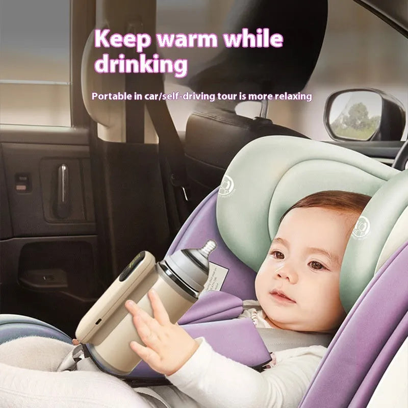 Universal baby bottle warmer with fast-charge 8000mAh battery and USB charger