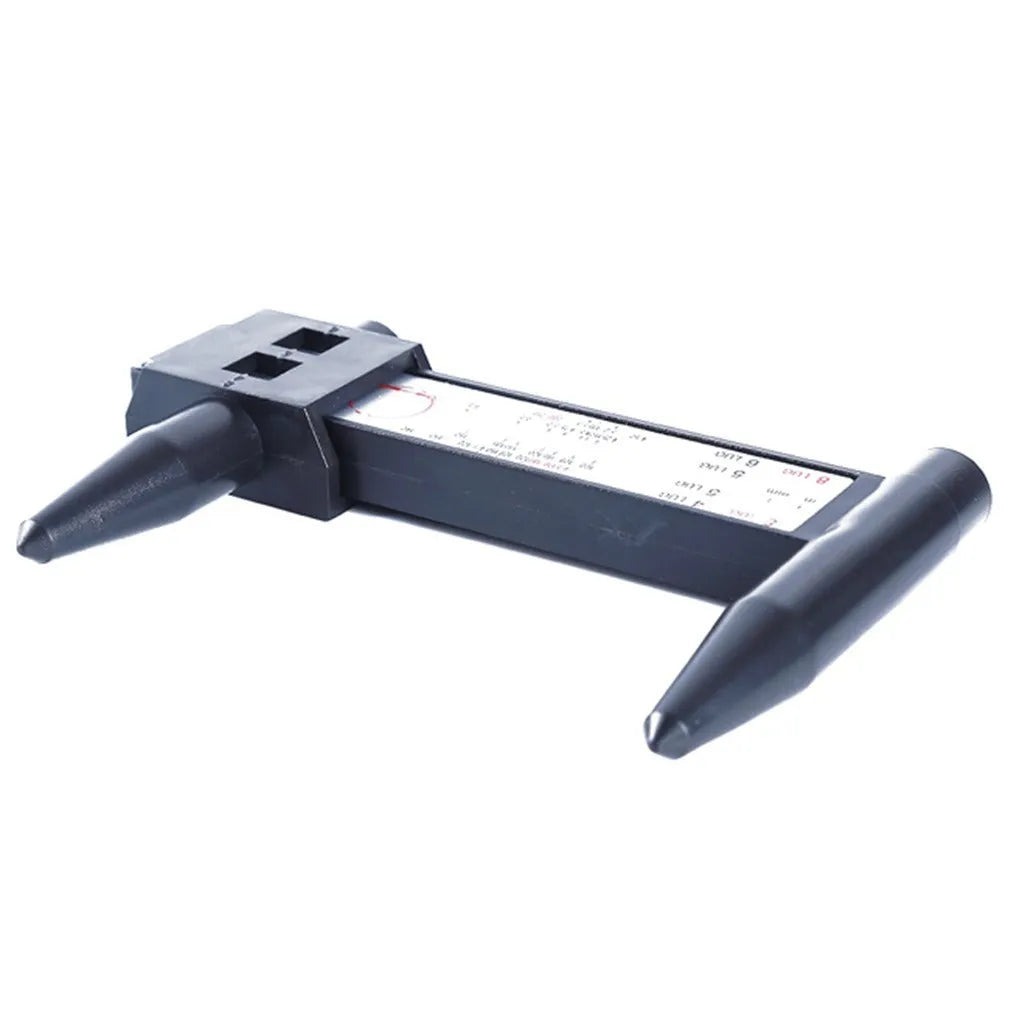 Digital hole distance measuring tool for wheel hub modification with electronic display