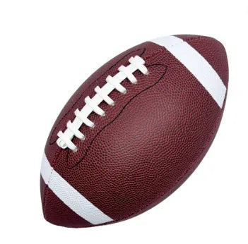 Machine sewn children's training American football No.9 size in maroon and brown PU leather