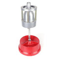 Portable hub balancer for car and truck wheels with aluminium head and enamel finished base