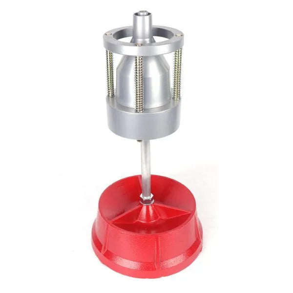 Portable hub balancer for car and truck wheels with aluminium head and enamel finished base