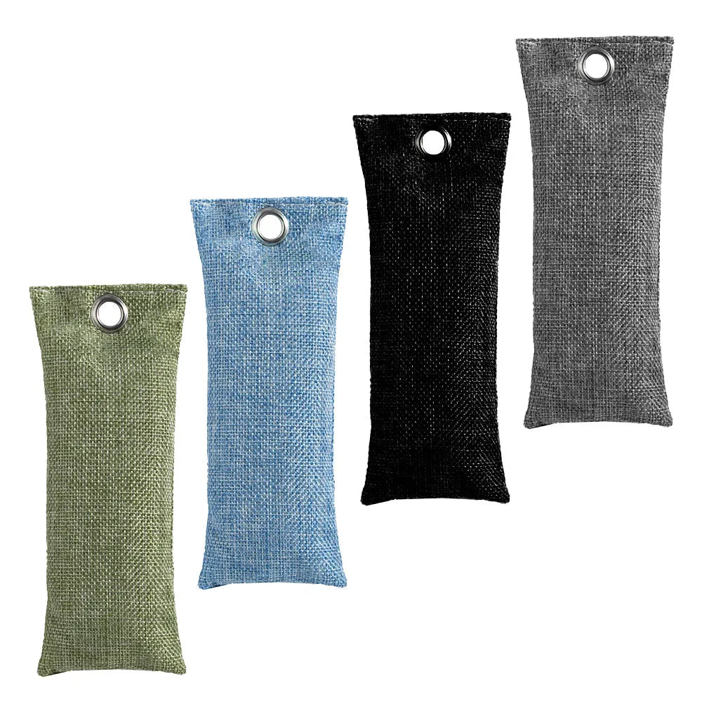 Black bamboo charcoal deodoriser bag for shoes and household odour absorption