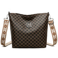 PU leather dumpling shape shoulder bag with sandwich pockets and zippered compartment