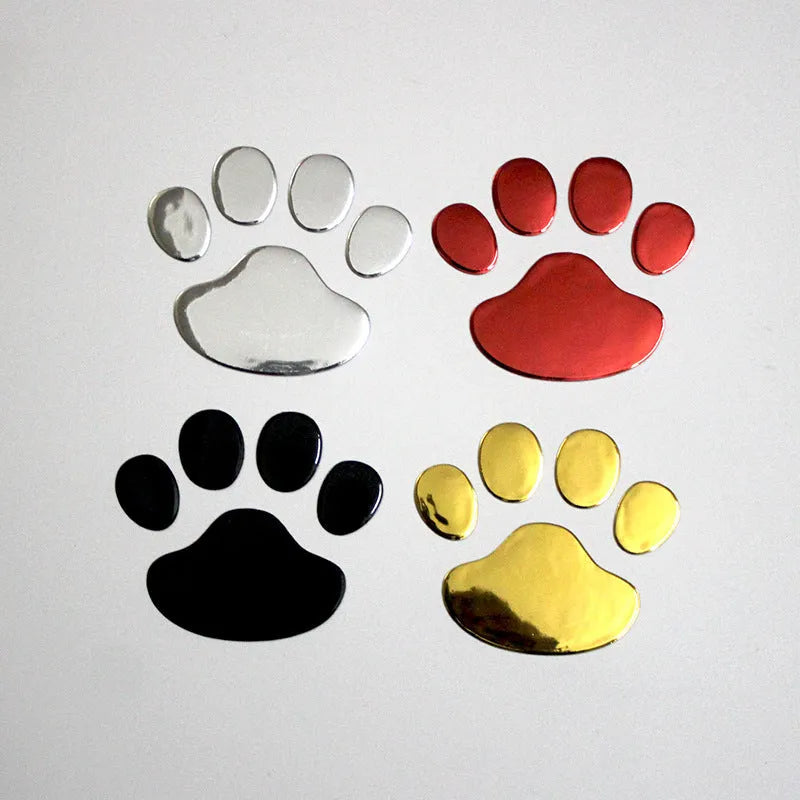 7cm PVC car bumper sticker with footprints pattern and hand-shaped brush design
