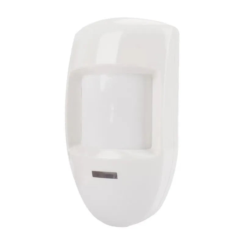 White wired PIR motion sensor wall mounted with 120 degree detection angle for home security system
