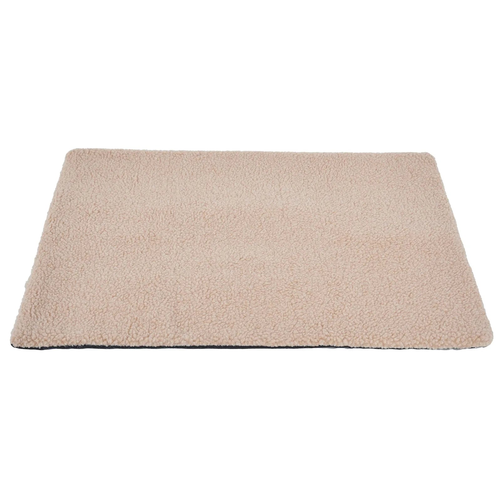 Grey plush self-heating pet bed for cats and small dogs with dimensions 95x65cm