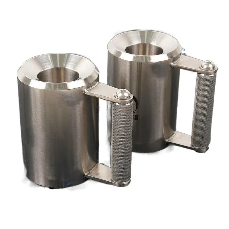 Silver stainless steel dumbbell cup weight plate weighing 8kg for strength training equipment
