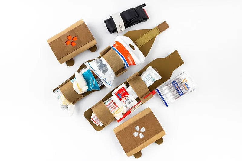 Nylon first-aid kit in CP camouflage colour with tactical design for outdoor emergency use