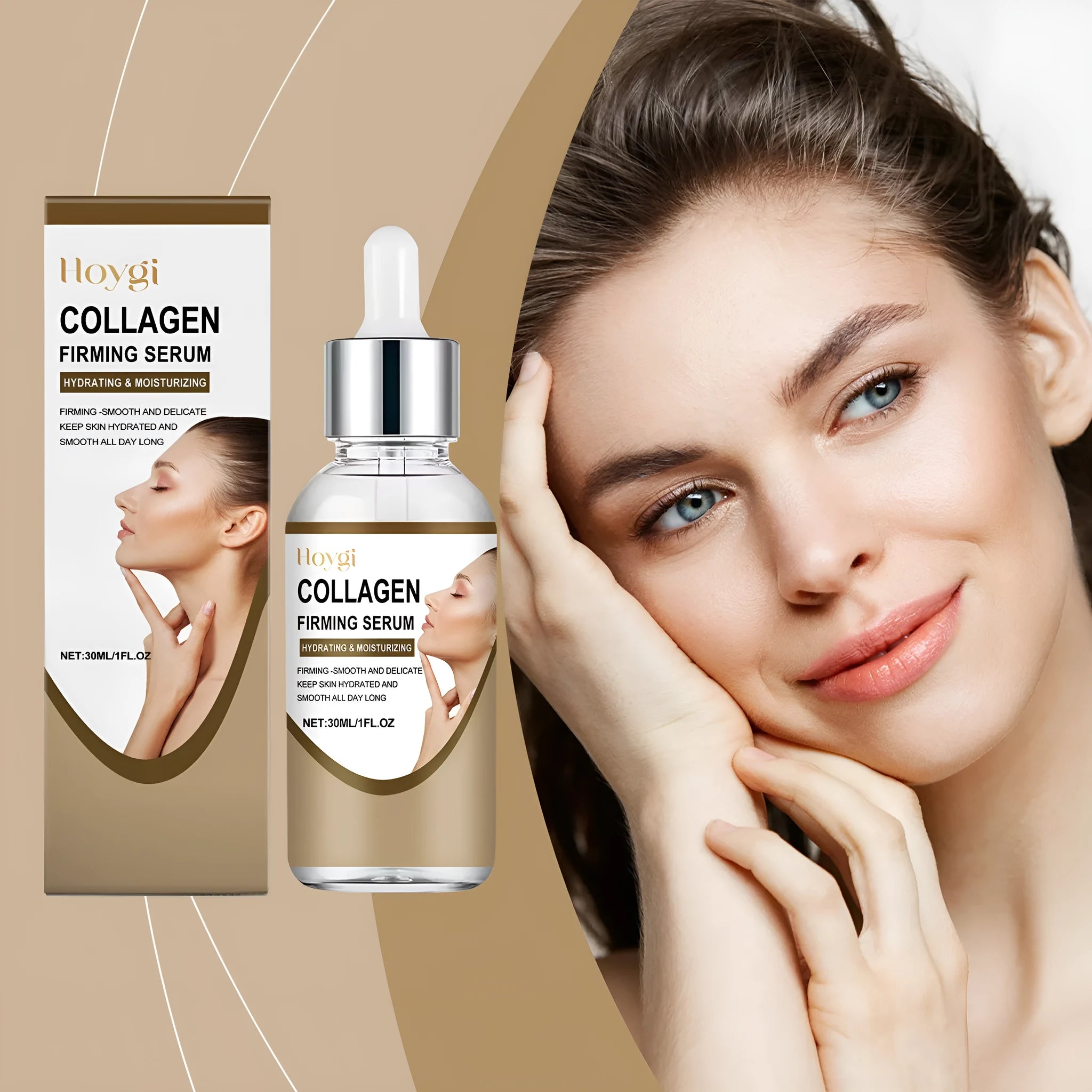30ml bottle of Collagen Firming Care Solution with glycerol and hyaluronic acid.