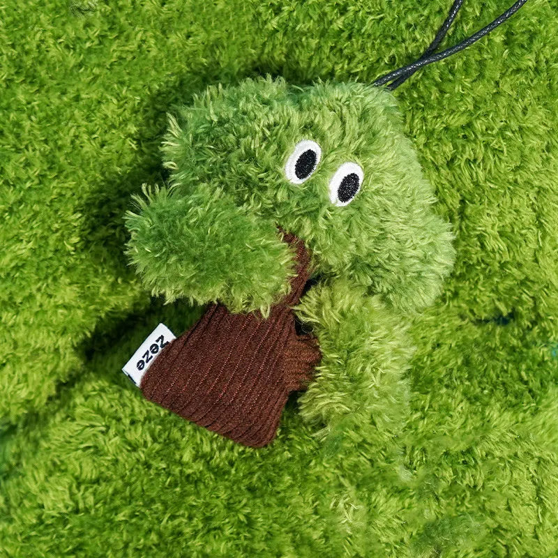 Cat toy with mint bag pendant attached to chewable teasing stick