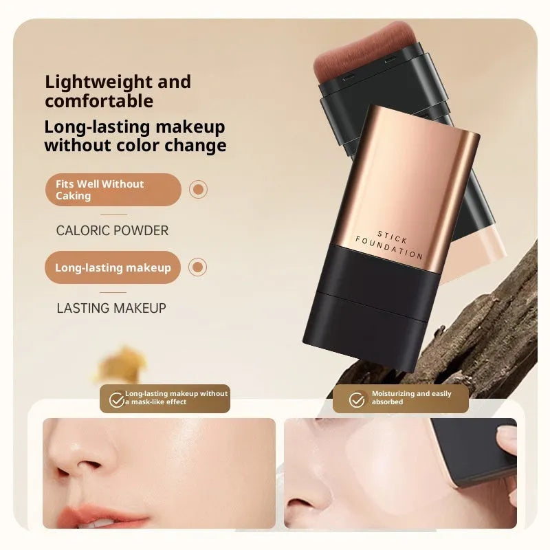 Flawless Water Light Eraser Stick Foundation in bright white and natural colour shades with brush included