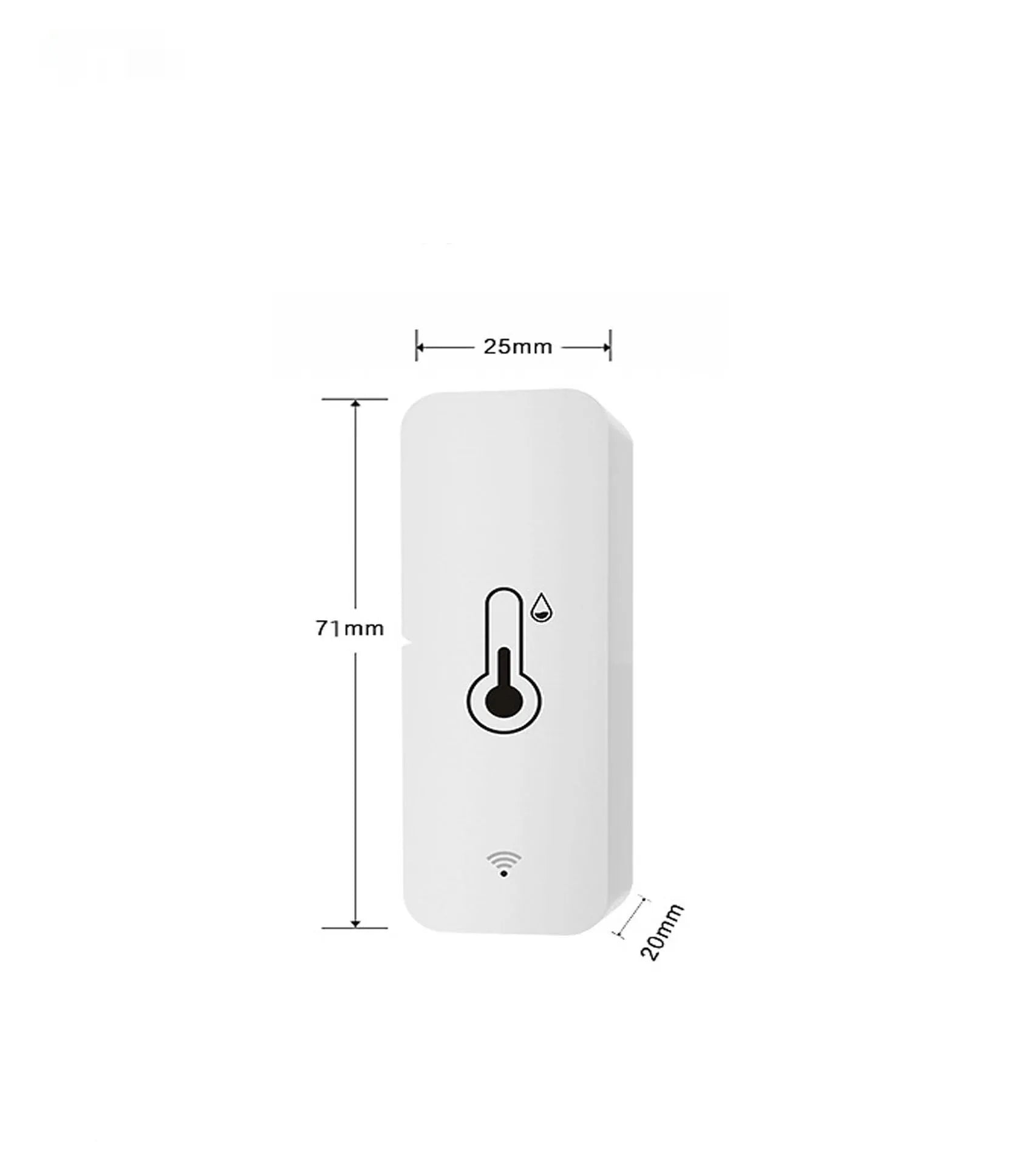 Compact WiFi Zigbee temperature humidity sensor with ABS plastic housing