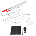 9-piece automotive maintenance tool set with air pump wedge for car lockout emergencies
